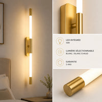 Applique murale chambre barre LED élancée détails