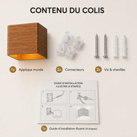 Contenu du colis applique murale chevet