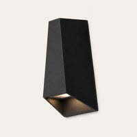 Applique murale extérieure LED noire en aluminium à double faisceau lumineux
