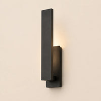 Applique murale extérieure LED totem noire en aluminium