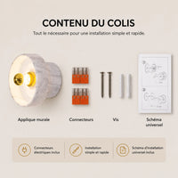 Contenu du colis applique murale salon pierre