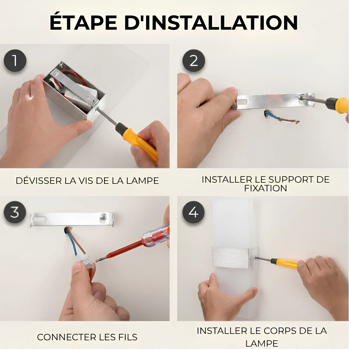 etape-installation-applique-murale Image