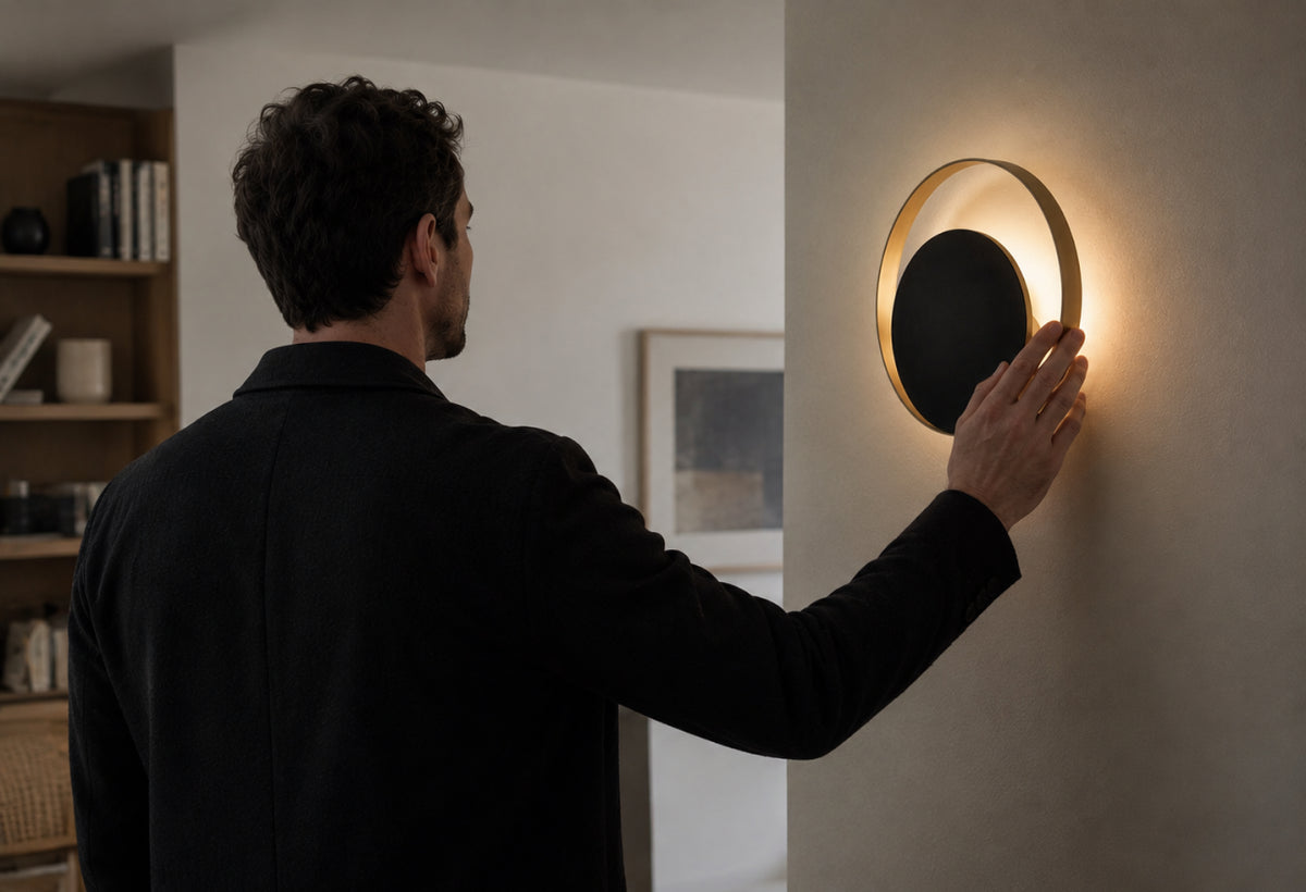 homme-qui-installe-applique-murale Image